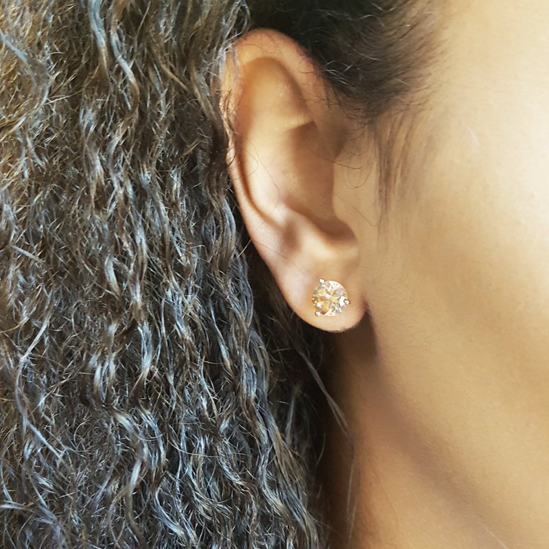 American Gem Collection Green Sunstone Martini Studs