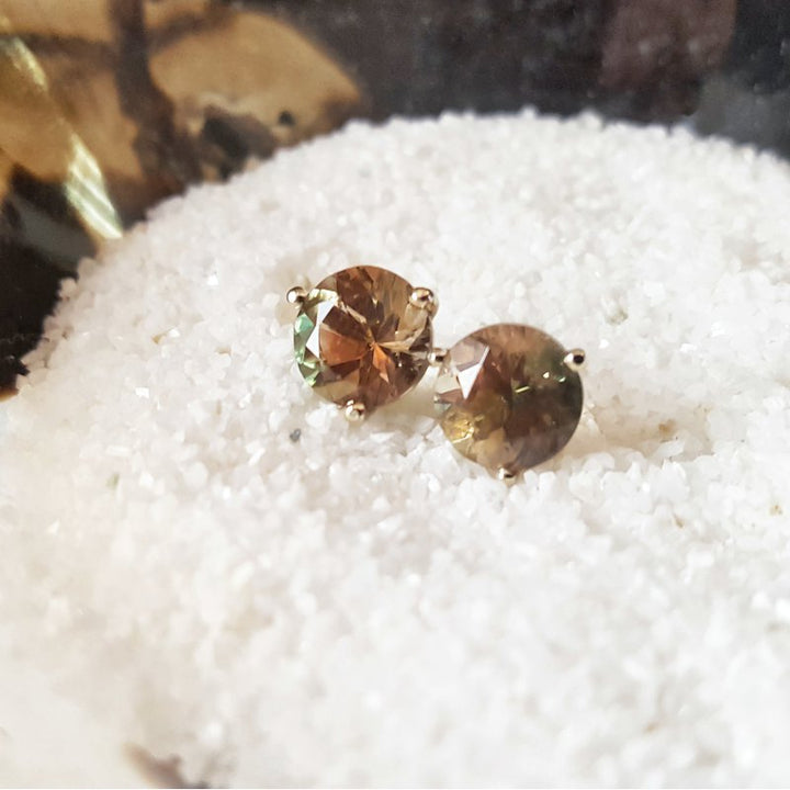  American Gem Collection™ Green Sunstone Martini Studs 250363 - Sami Fine Jewelry