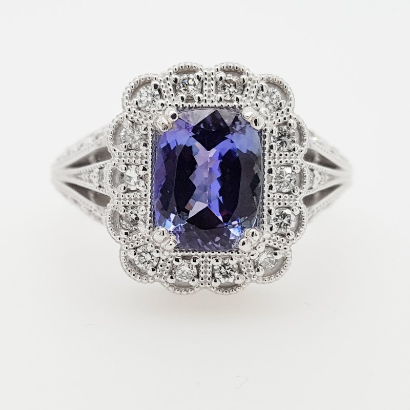Luxury by Rene Hernandez Royal Tanzanite Filigree Ring