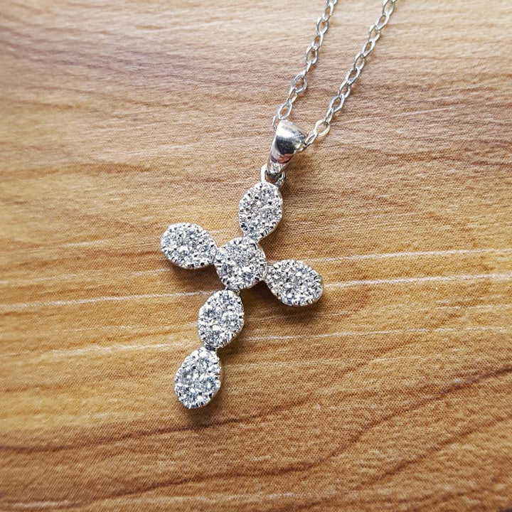 Sami Fine Jewelry Diamond Cluster Cross Pendant