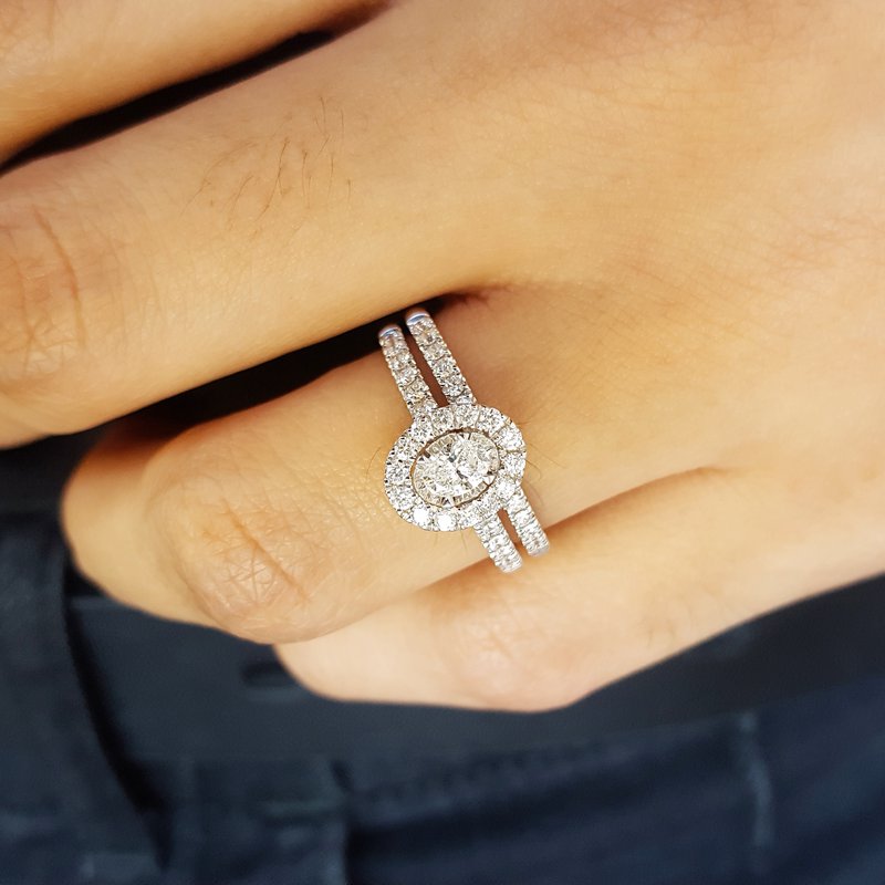 Gems One Illusion Wedding Set