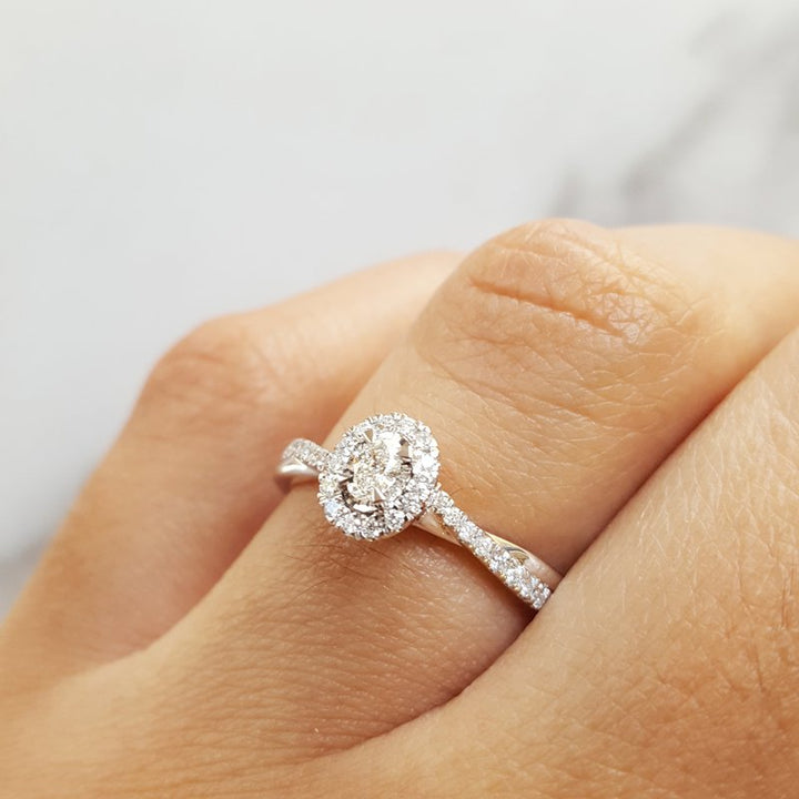 Sami Fine Jewelry Modern Diamond Halo Ring 031139