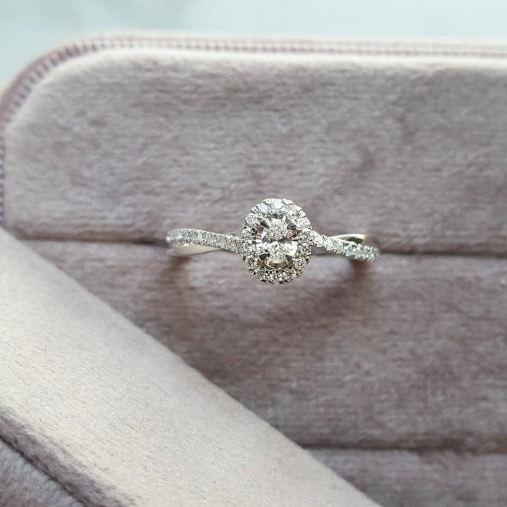 Sami Fine Jewelry Modern Diamond Halo Ring