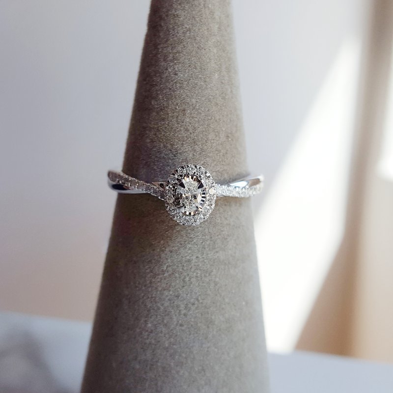 Sami Fine Jewelry Modern Diamond Halo Ring