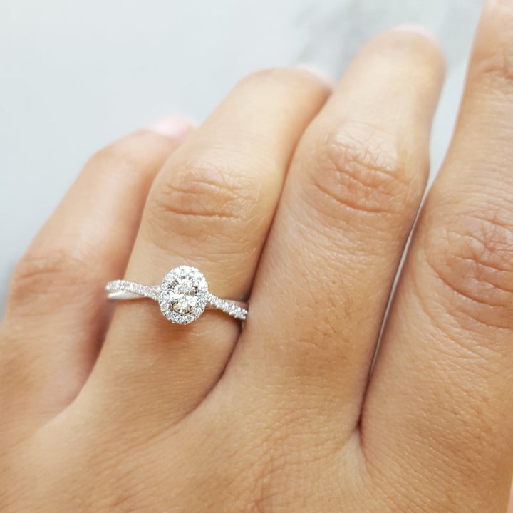 Sami Fine Jewelry Modern Diamond Halo Ring