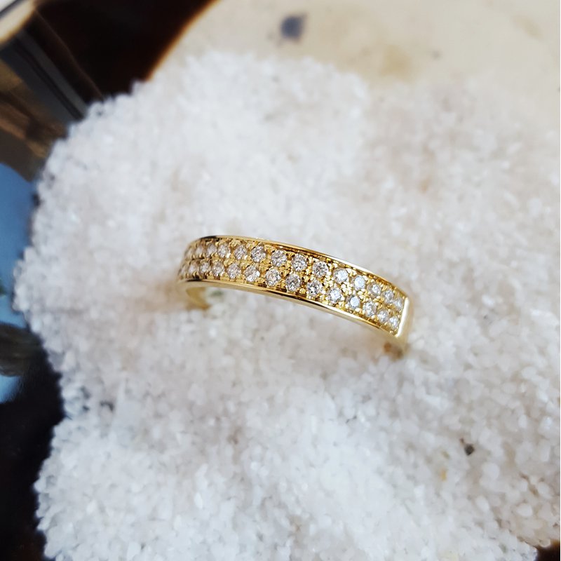 Sami Fine Jewelry 2 Row Pavé Diamond Band  rg109864yd