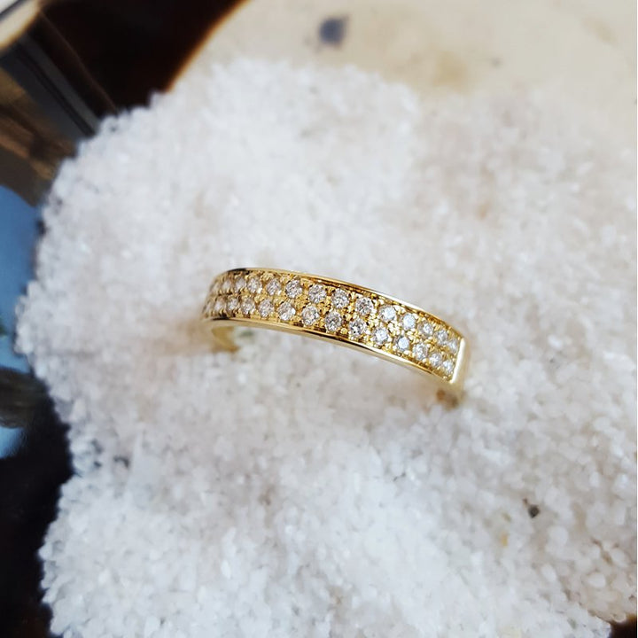 Sami Fine Jewelry 2 Row Pavé Diamond Band  rg109864yd