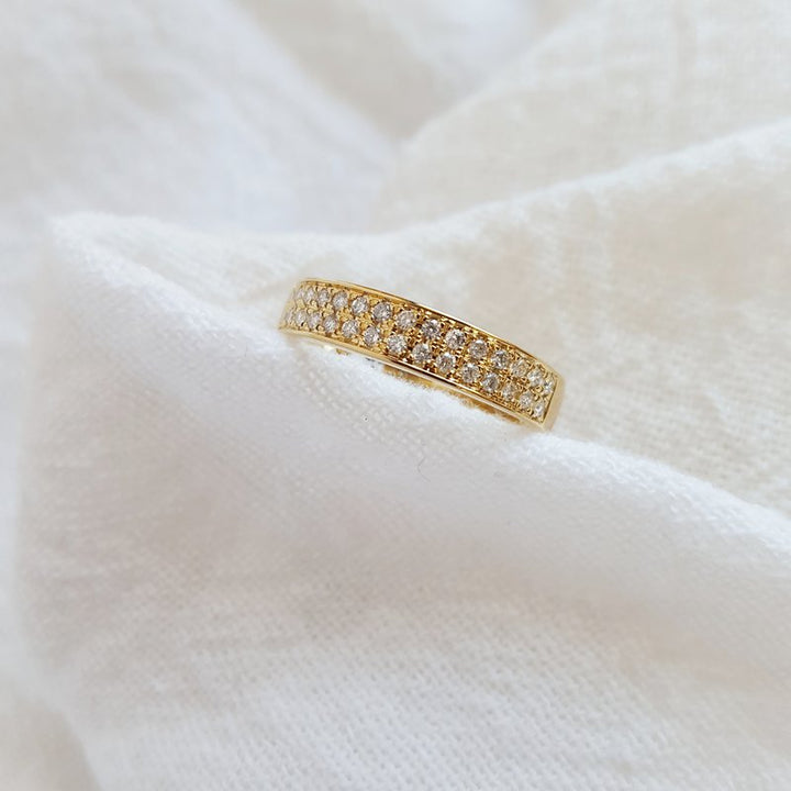 Sami Fine Jewelry 2 Row Pavé Diamond Band