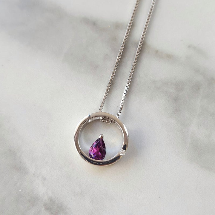 Modern Open Amethyst Pendant