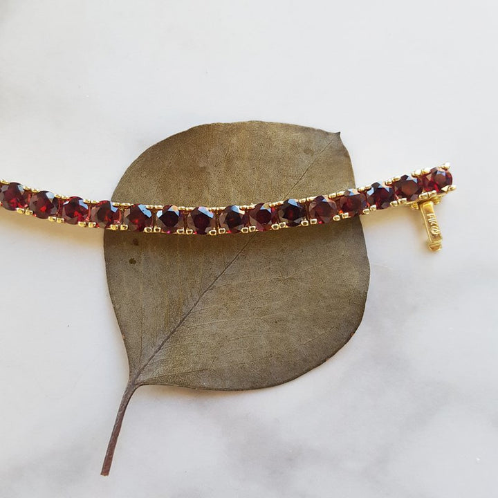 Arizona Anthill Garnet Gold Jewelry Garnet Tennis Bracelet