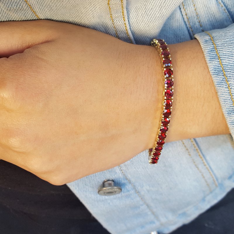 Garnet tennis bracelet store