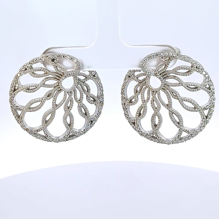 Luxury by Rene Hernandez Organic Circle Diamond Earrings