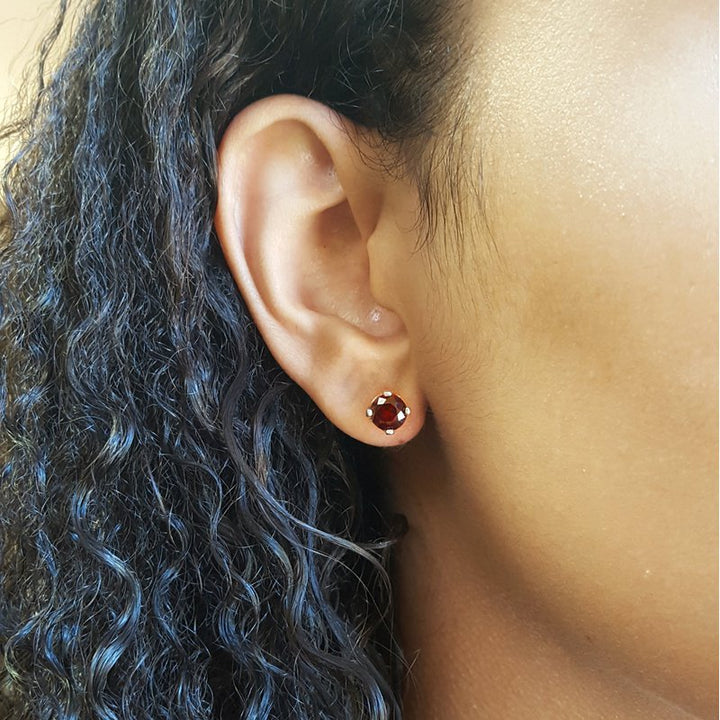 Idaho Garnet Studs