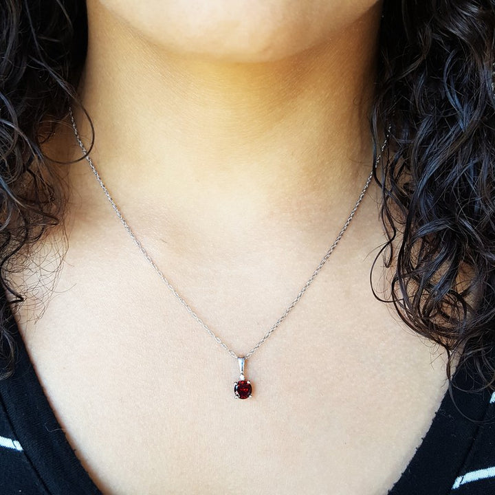 Sami Fine Jewelry January Garnet Pendant