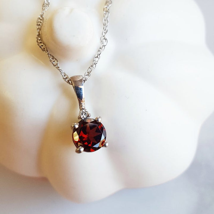 Sami Fine Jewelry January Garnet Pendant