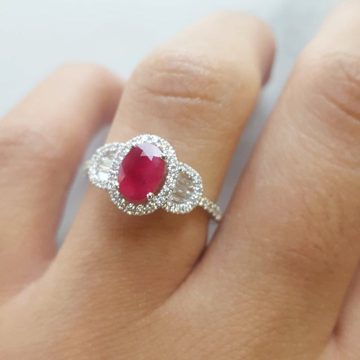 Sami Fine Jewelry Accented Ruby Ring 021012
