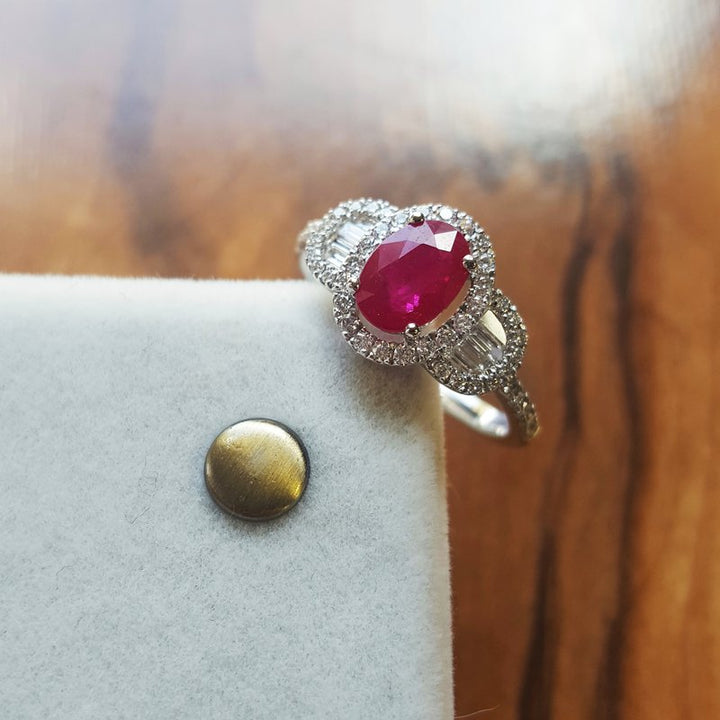Sami Fine Jewelry Accented Ruby Ring