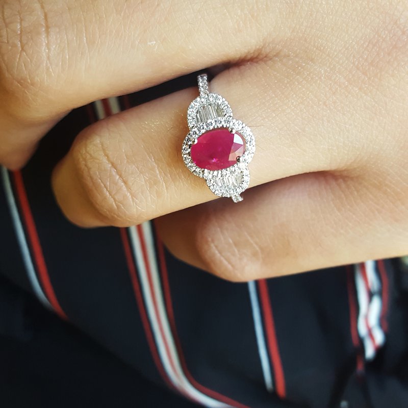 Sami Fine Jewelry Accented Ruby Ring