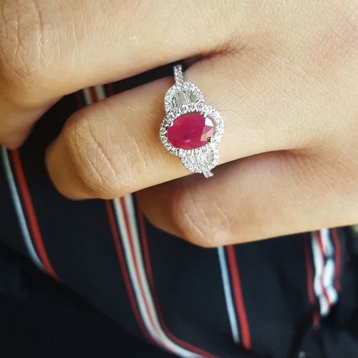 Sami Fine Jewelry Accented Ruby Ring