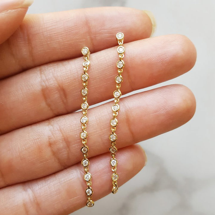 Sami Fine Jewelry Bezel Set Drop Diamond Earrings
