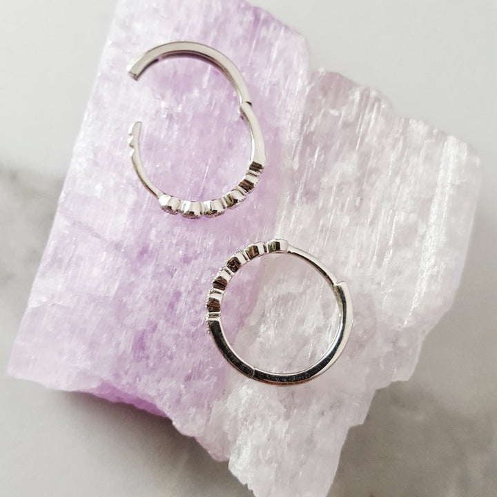 Sami Fine Jewelry Milgrain Mini Hoops