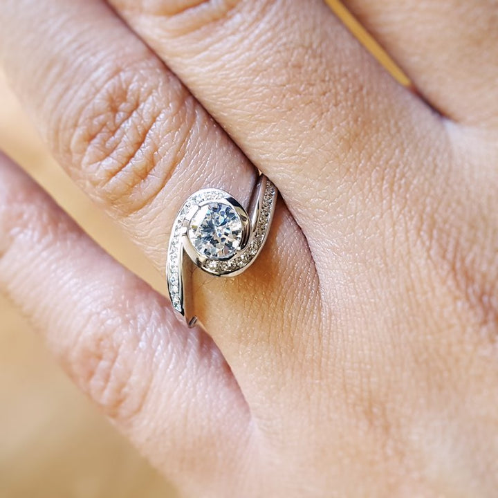Sami Fine Jewelry Swirl Engagement Ring