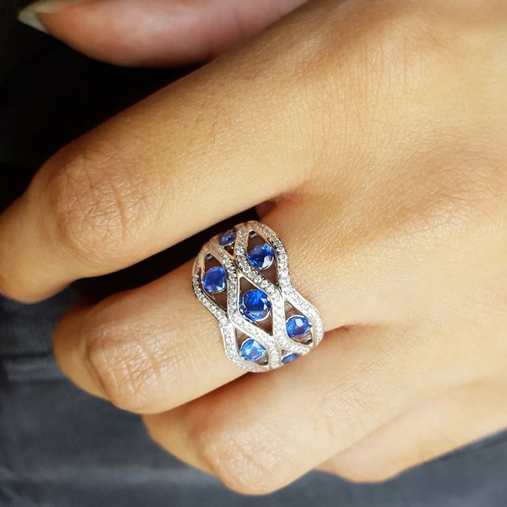Sami Fine Jewelry Sapphire Wavelength Ring