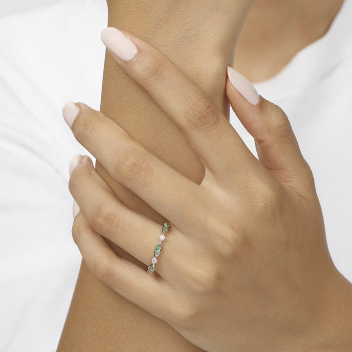 Gems One Emerald Stacking Ring