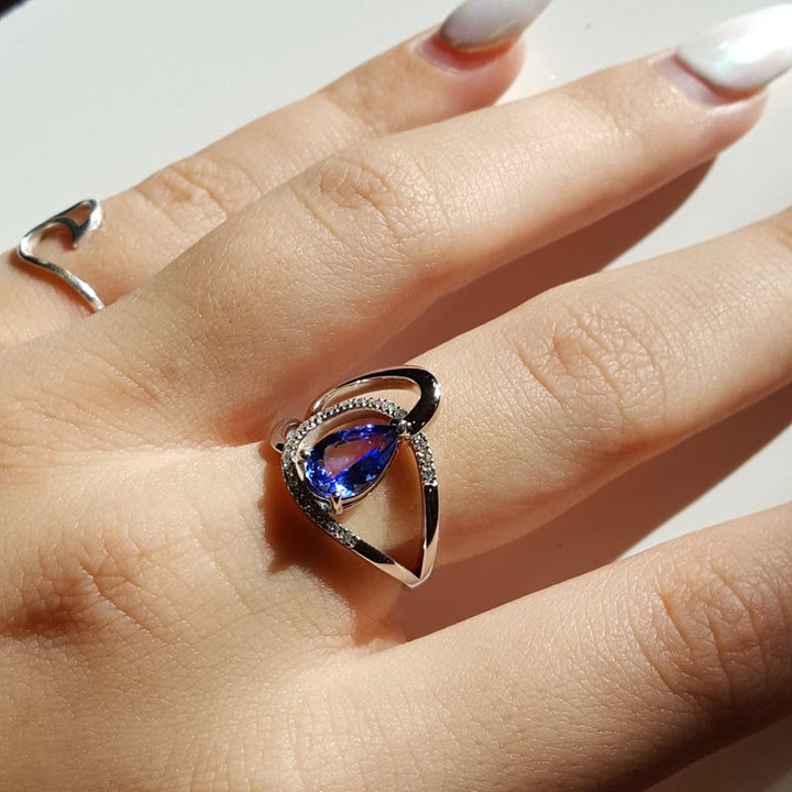 Sami Fine Jewelry Tanzanite Swoop Ring