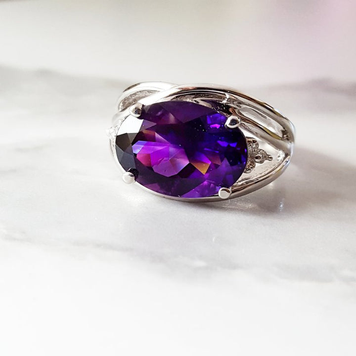 Arizona Amethyst Gold Jewelry Bold Oval Amethyst Ring