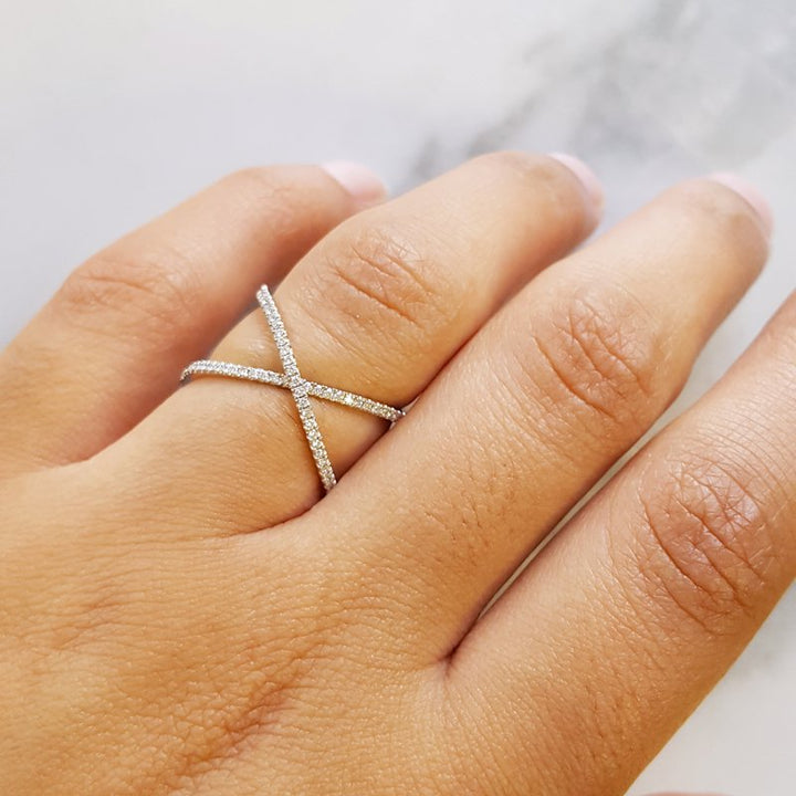 Sami Fine Jewelry Diamond Criss Cross Ring