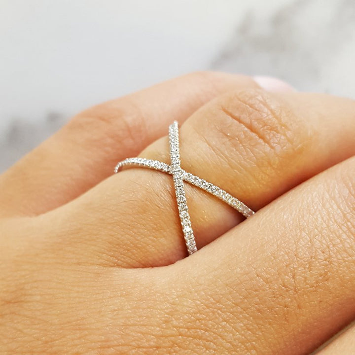 Sami Fine Jewelry Diamond Criss Cross Ring