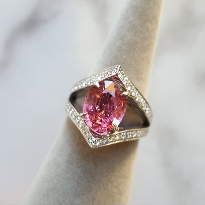 Luxury by Rene Hernandez Magenta Tourmaline Split Shank Ring