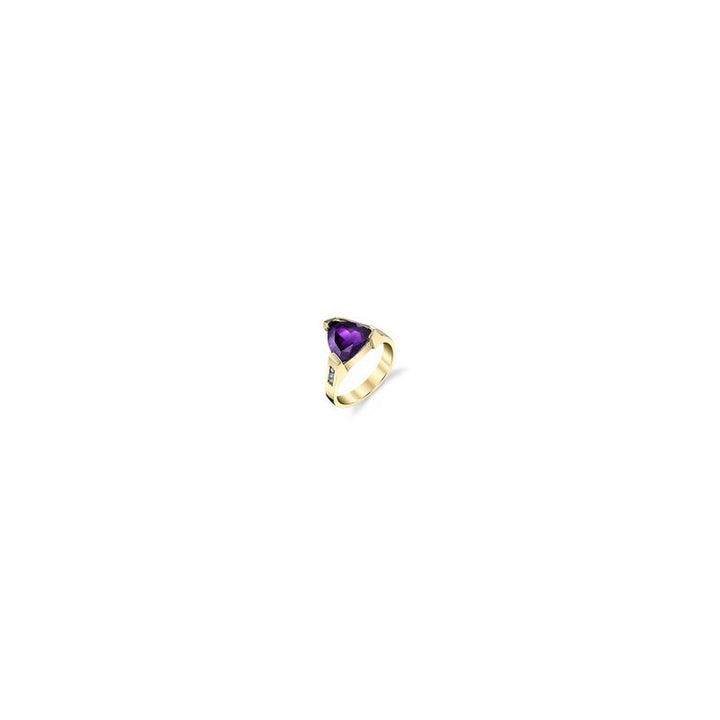 Amethyst Trillion Cut Asymmetrical Ring