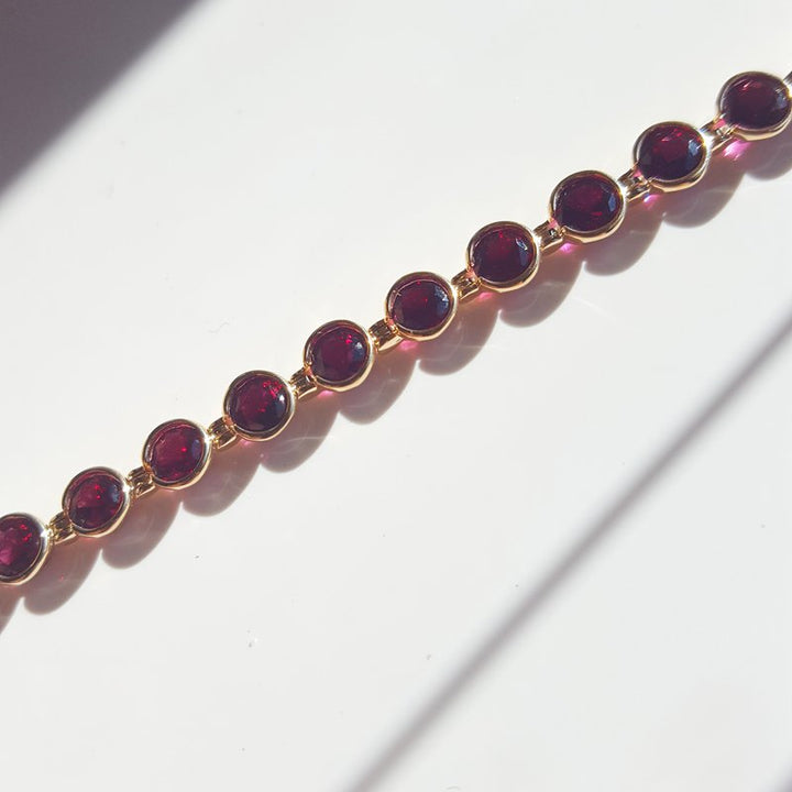 Arizona Anthill Garnet Gold Jewelry Arizona Garnet Bezel Bracelet