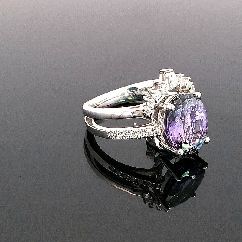 Parlé Peacock Tanzanite Queen Ring