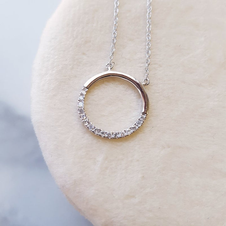 Gems One Diamond Pave Half-Eternity Circle Pendant 121572