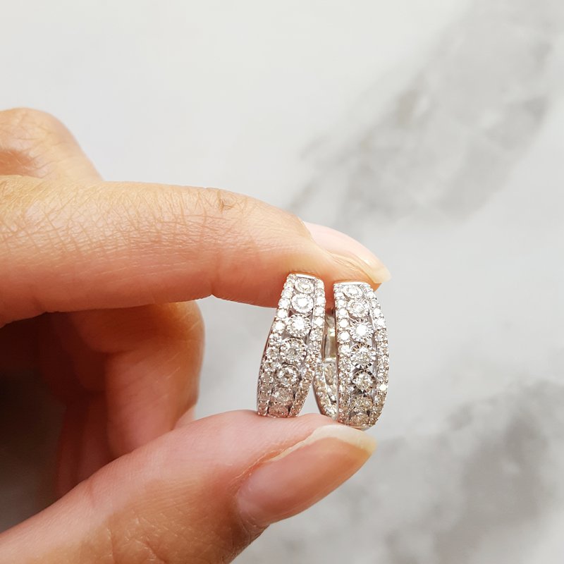 Gems One Diamonds Rows Studs