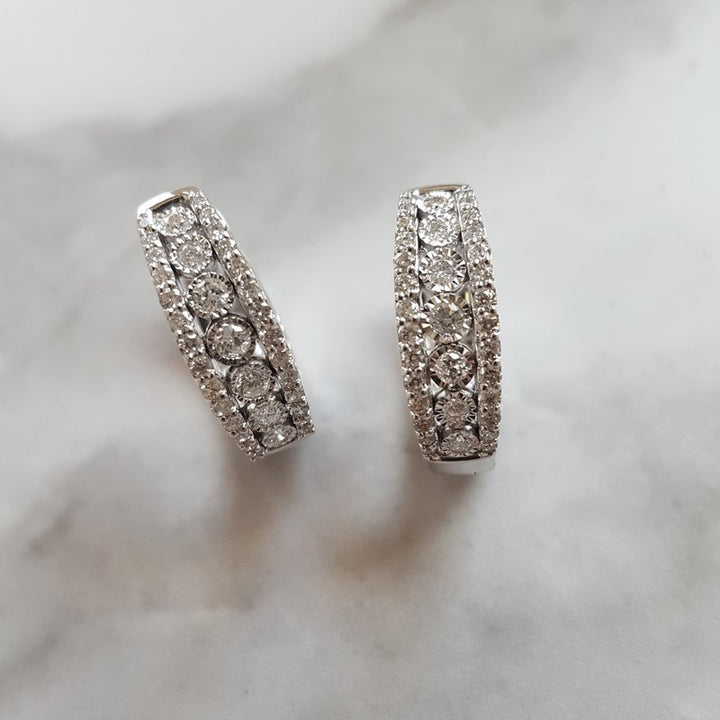 Gems One Diamonds Rows Studs