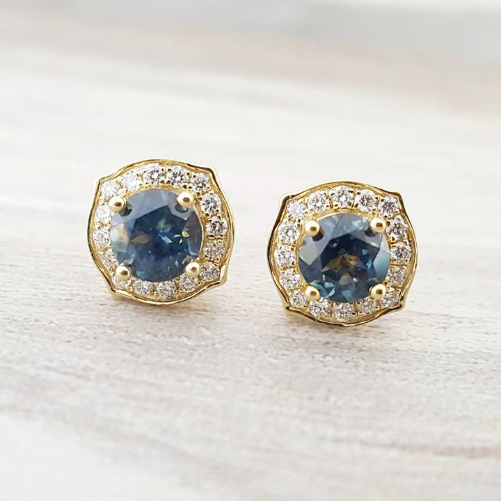 Montana Sapphire Studs