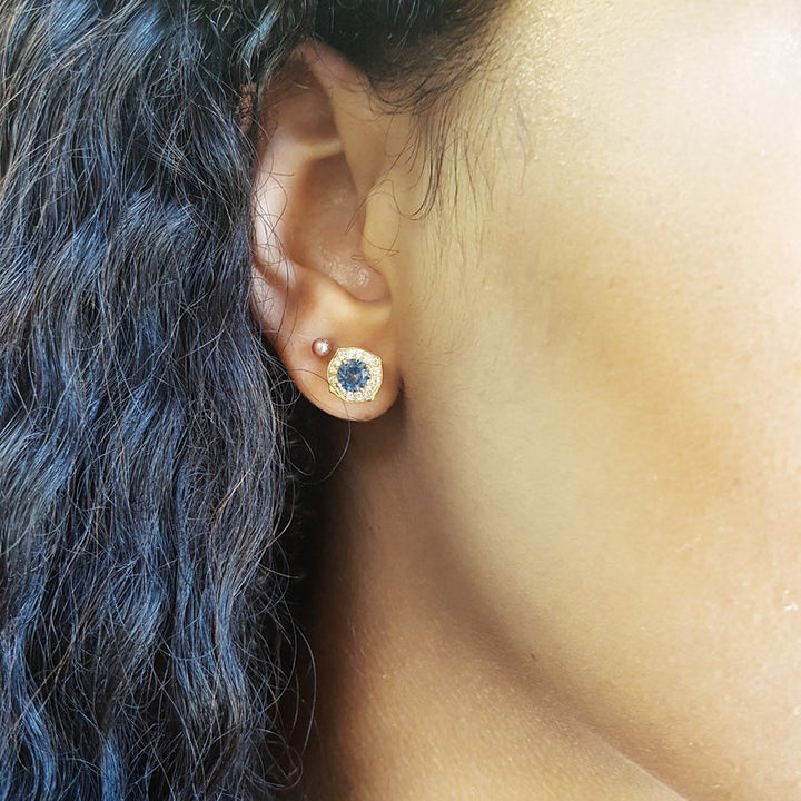 Montana Sapphire Studs