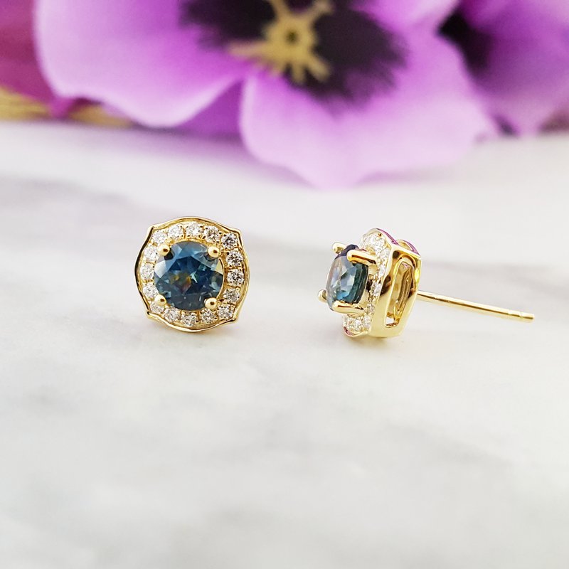 American Gem Collection™ Montana Sapphire Studs 250321