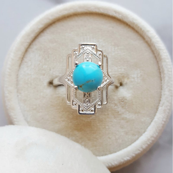 Arizona Turquoise and Inlaid Jewelry El Dorado Turquoise Ring 2412746