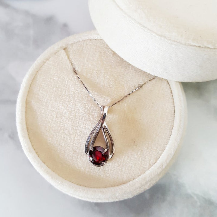 Arizona Anthill Garnet Gold Jewelry Swoop Pendant