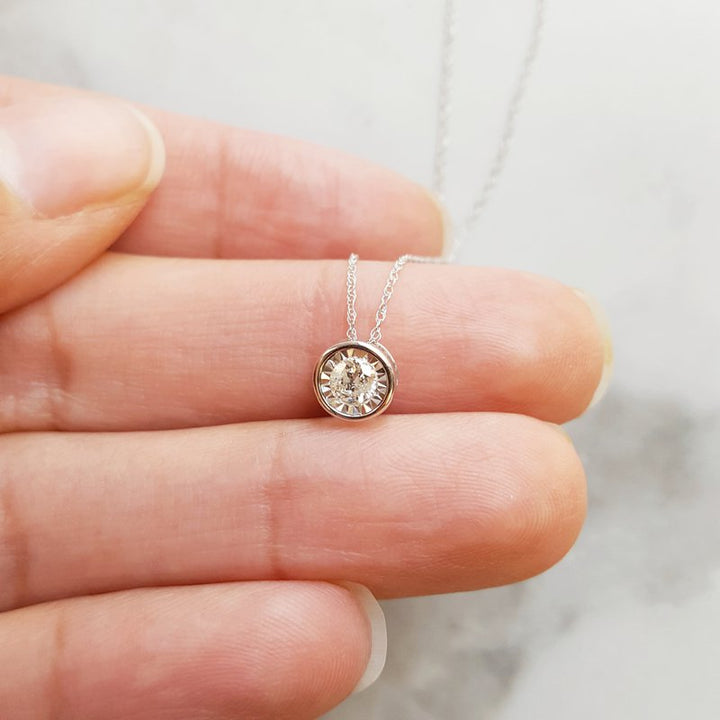 Gems One Diamond Bezel Set Pendant
