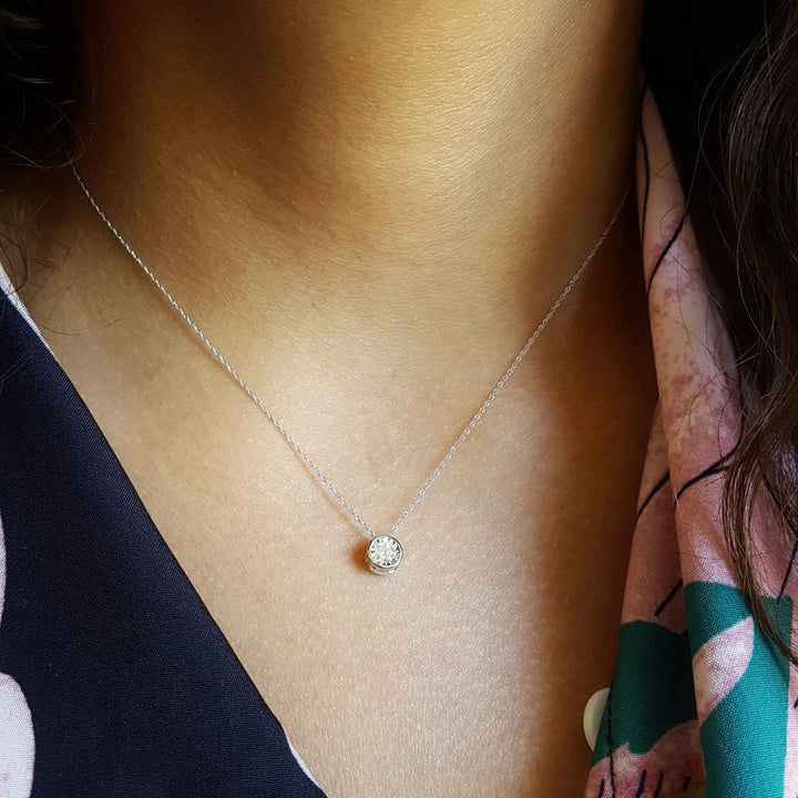 Gems One Diamond Bezel Set Pendant