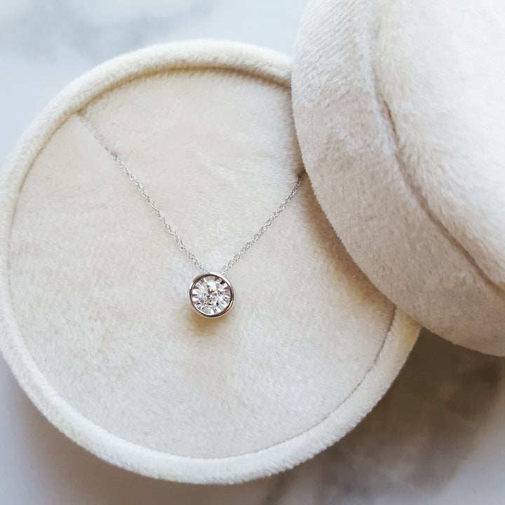 Gems One Diamond Bezel Set Pendant
