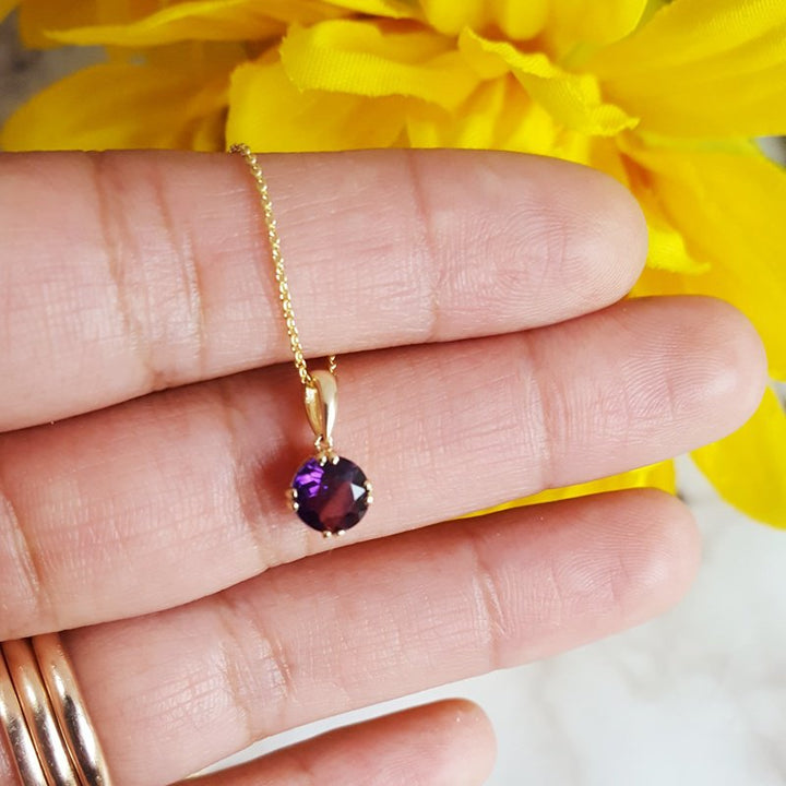  Arizona Amethyst Gold Jewelry Round Arizona Amethyst Pendant 362773