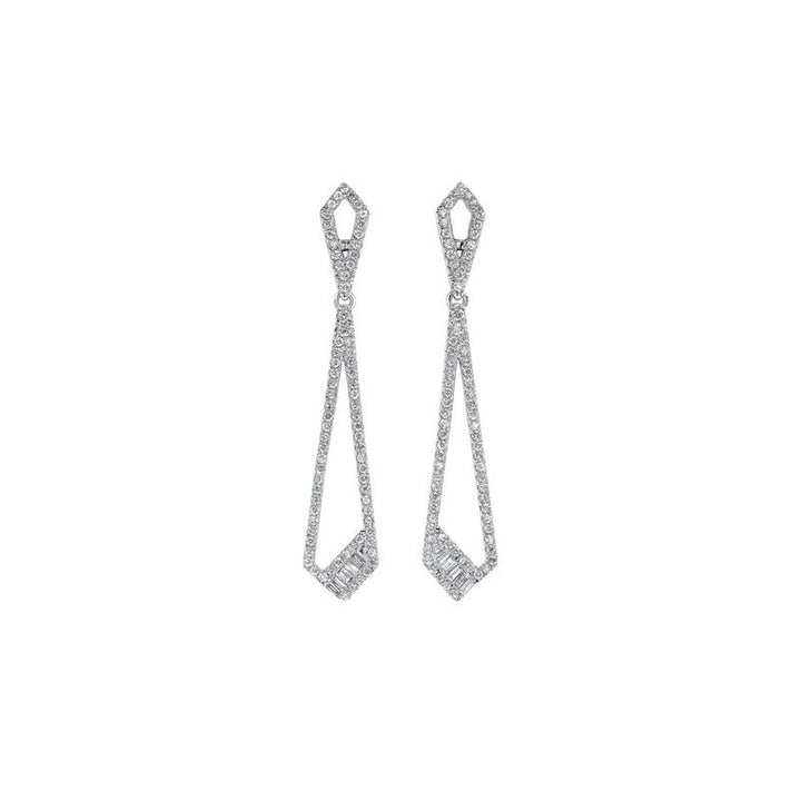  Gems One Diamond Modern Geometric Dangle Earrings In 14k White Gold (3/4 Ctw) ER10502-4WC - Sami Fine Jewelry
