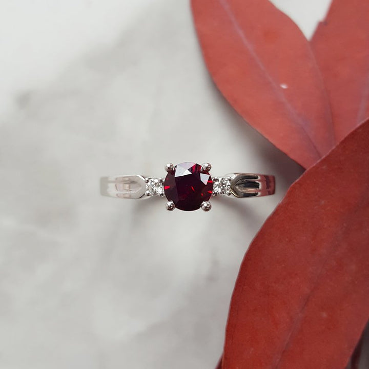 Arizona Anthill Garnet Silver Jewelry Essential Garnet Ring 380491